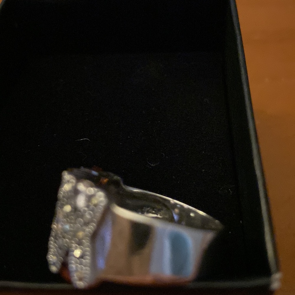 925 Silver Multi Gemstone Ring Size 8 - image 5